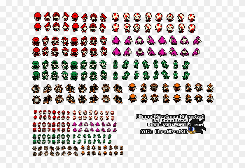 Characters - Baby Mario Sprites Clipart #815643