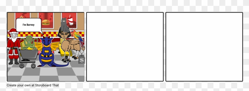 Santa-barney - Illustration Clipart