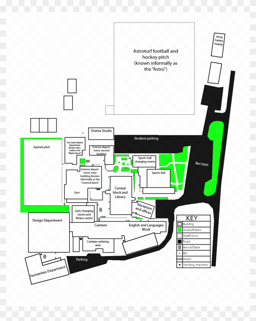 Prince William School Map Labelled - Floor Plan Clipart