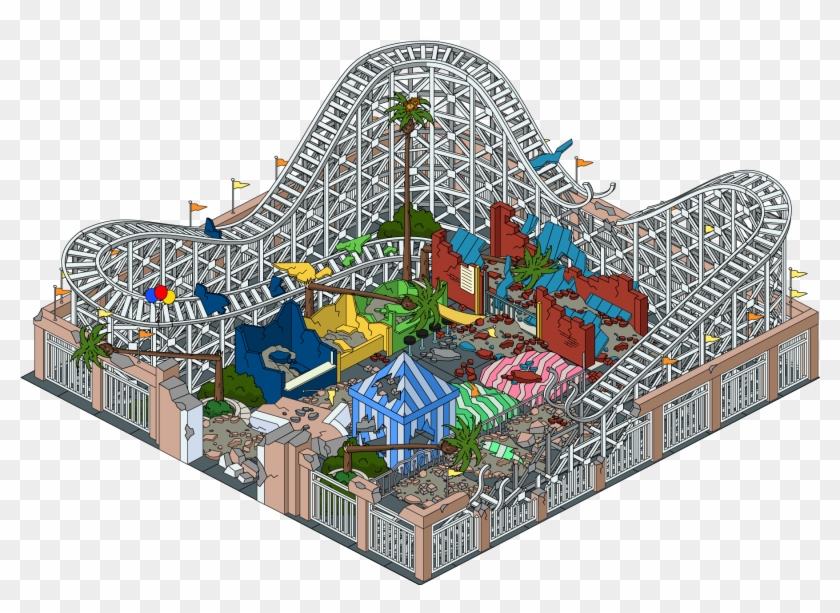 Building Bobsfunlandamusementpark Destroyed - Roller Coaster Clipart