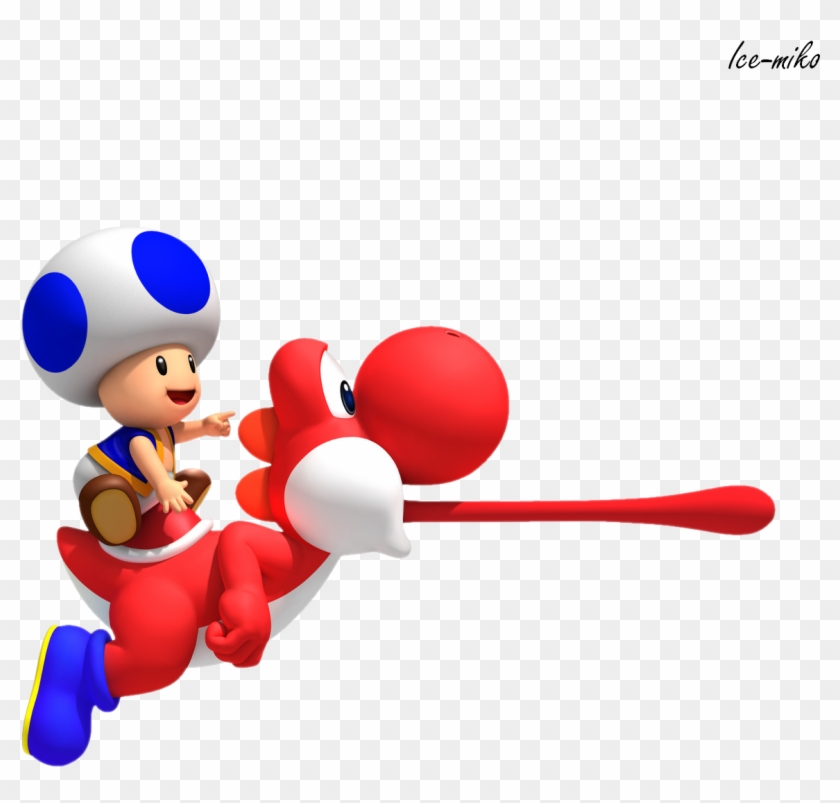 Render Yoshi Toad New Super Mario Bros Jeux Vid&233o - New Super Mario Bros Wii Clipart #817228