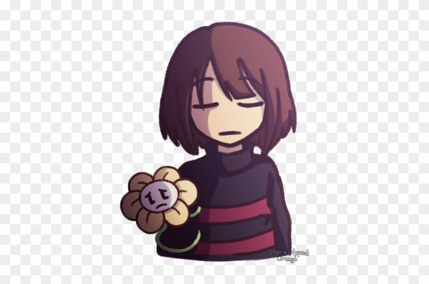 Underfell Frisk - Underfell Frisk With Flowey Clipart