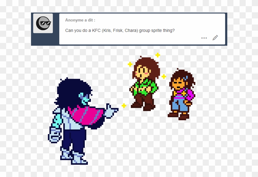 Frisk And Chara Meet Kris - Frisk Chara And Kris Clipart #817785