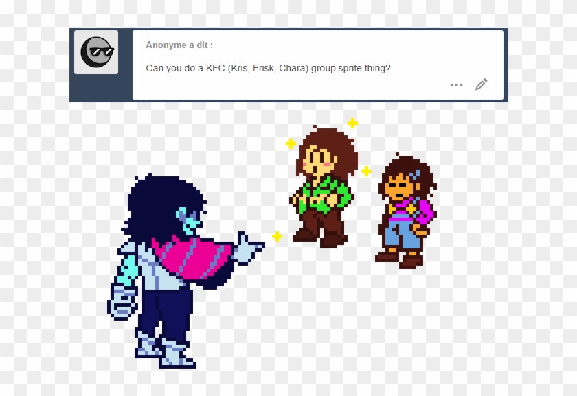 Frisk And Chara Meet Kris - Frisk Chara And Kris Clipart