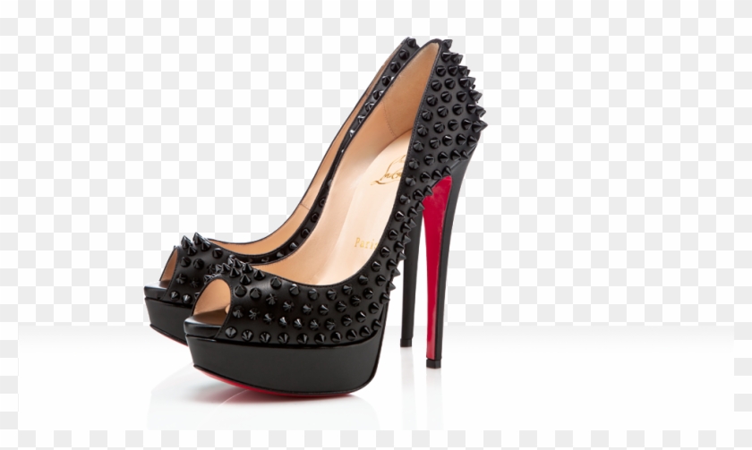 Christian Louboutin Lady Peep Black Spike Clipart
