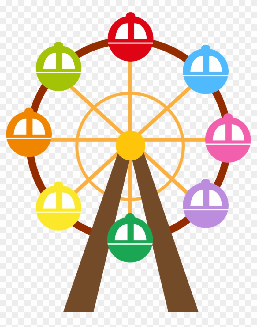 Fair Clipart Roundabout Playground - Carnival Ferris Wheel Clipart - Png Download
