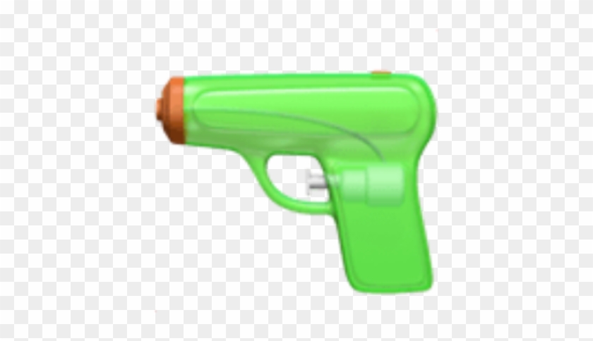 Gun Watergun Emoji Iphone Guns Green - Water Gun Emoji Png Clipart