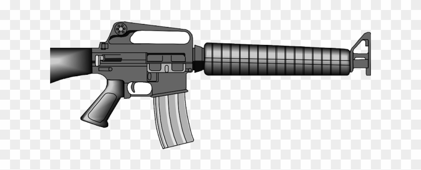 Machine Gun Clipart Emoji - M16 Clip Art - Png Download