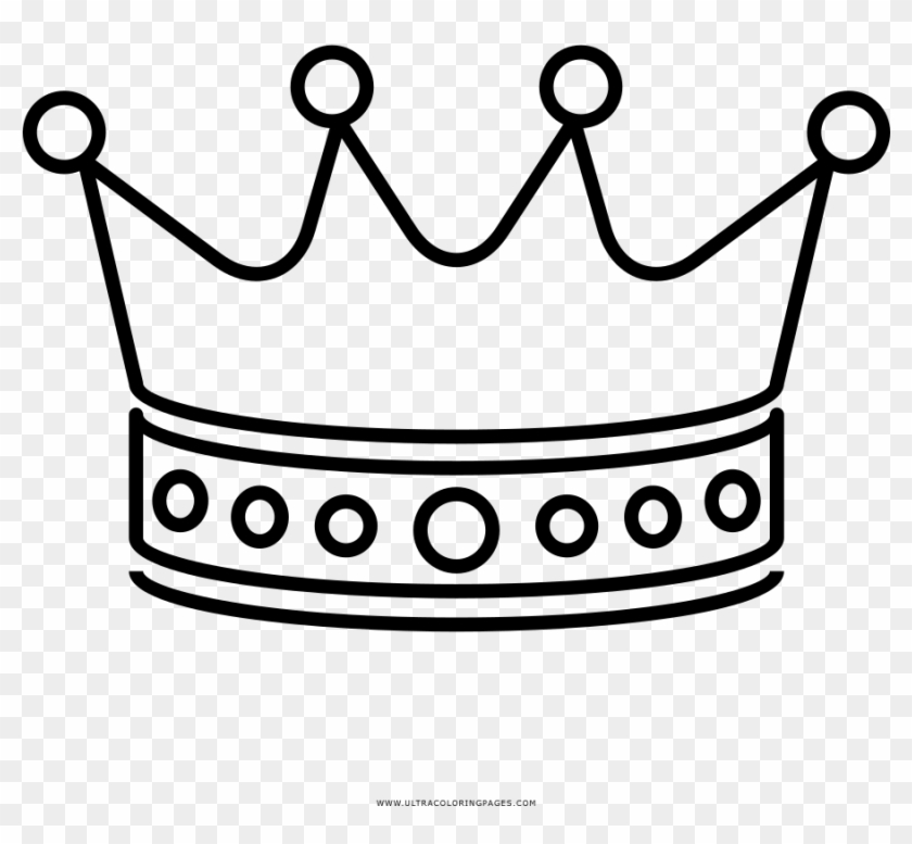 Coroa Preto E Branco - Drawing Crown Black And White Clipart #819435