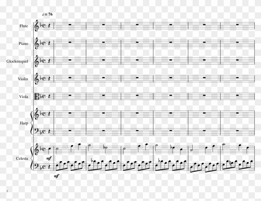 Game Over Sheet Music Composed By Kiron Guthrie 2 Of - Game Over Homestuck Flute Clipart