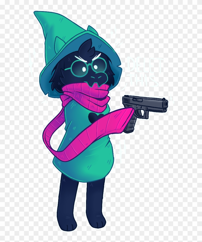 Delet This Ralsei Discord Emoji - Deltarune Ralsei With A Gun Clipart #819697