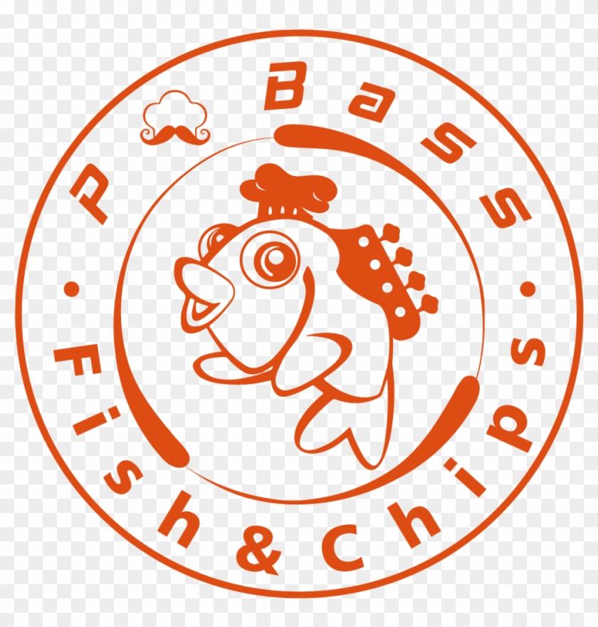 P Bass Fishchips 01 - Circle Clipart