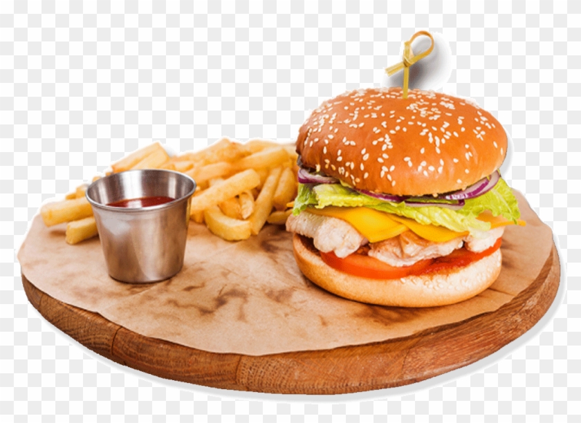 Chicken Burger Png Download Image - Fast Food Clipart