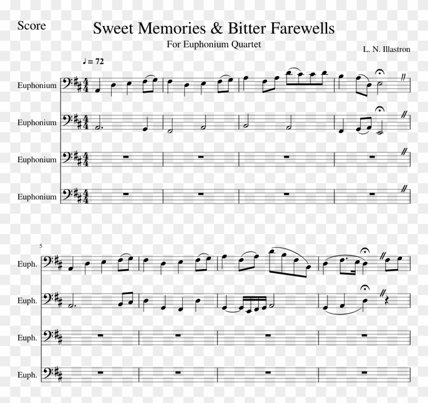 Sweet Memories Bitter Farewells - Canon In D Euphonium Clipart #820378