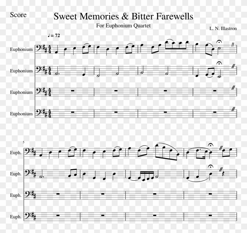 Sweet Memories Bitter Farewells - Canon In D Euphonium Clipart