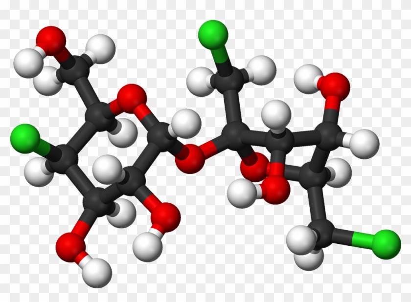 Sucralose 3d Balls - Sucralose 3d Molecule Clipart
