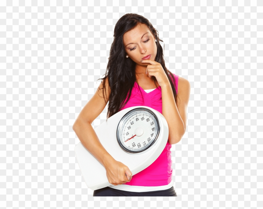 Weight Loss Woman Holding Scale - Sure Great Match Clipart