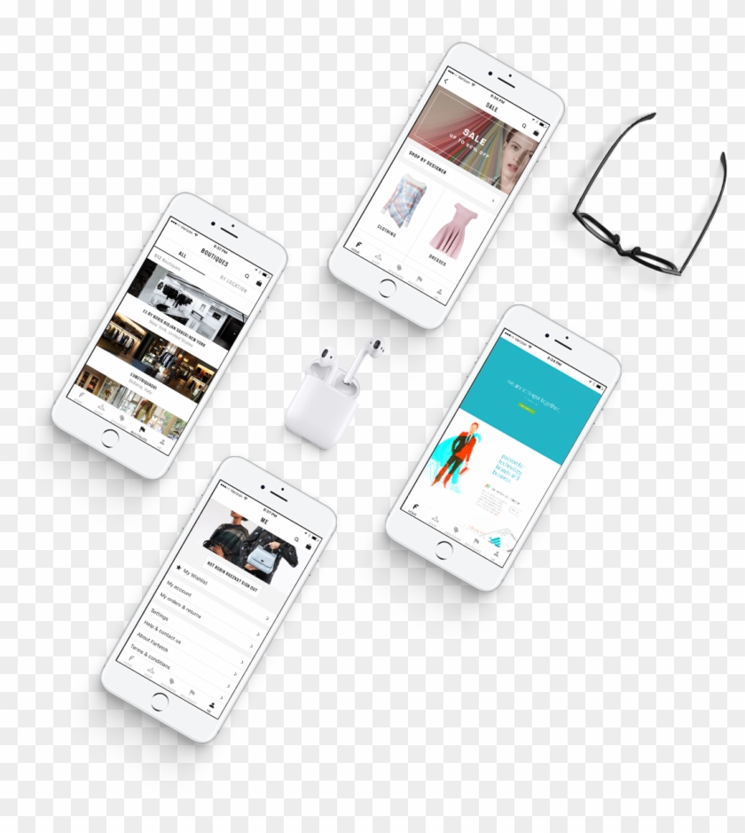 Website Design On Mobile By Hiilite - Free Iphone Showcase Mockup Clipart