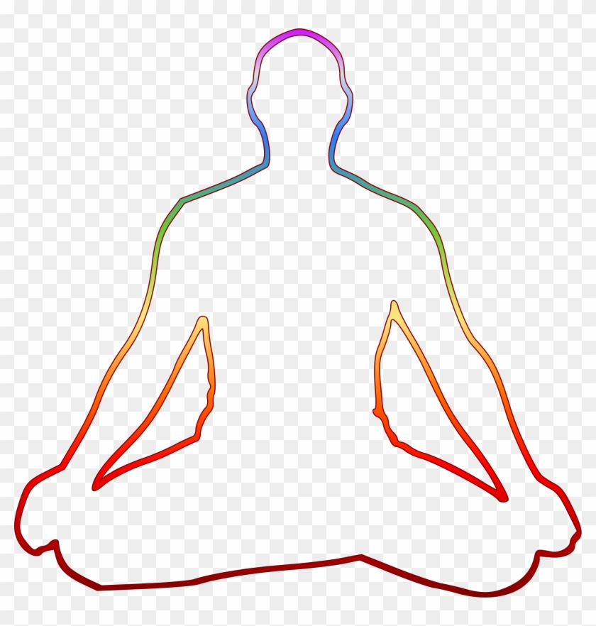 Open - Meditation Outline Clipart #822152