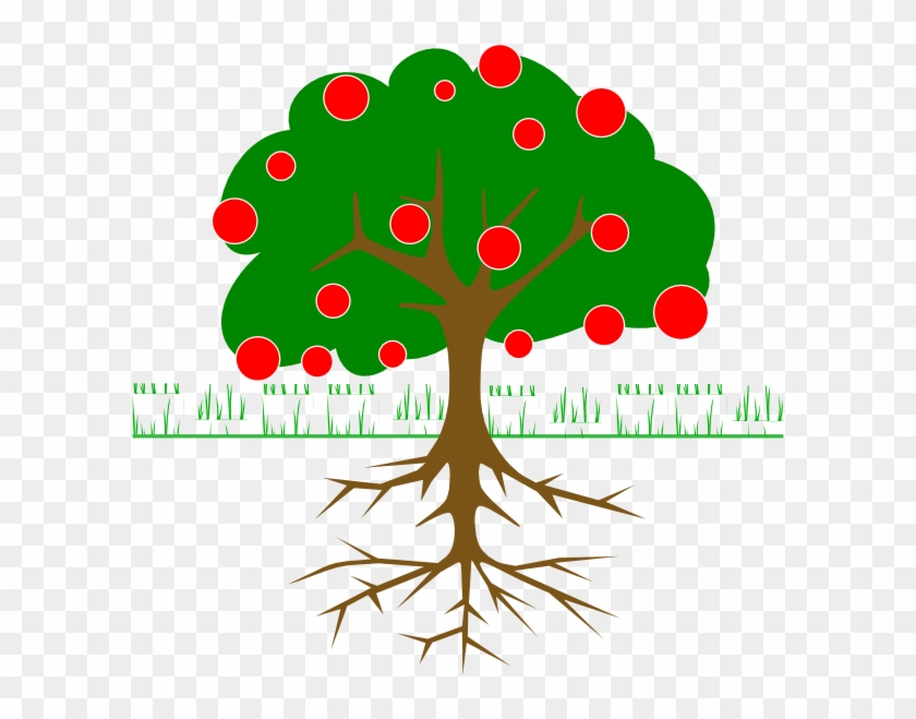 Trees With Fruits Drawing Clipart
