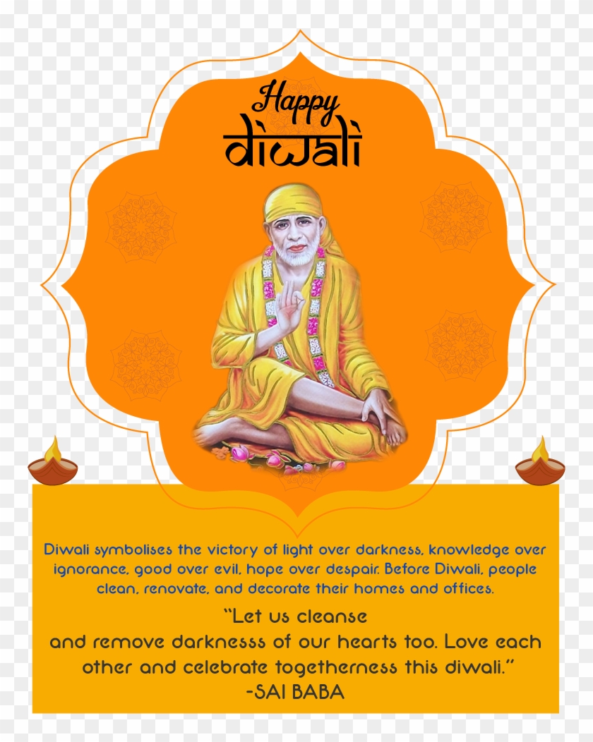 Shirdi Sai Baba Happy Diwali Greetings Wallpapers Free - Happy Diwali Sai Baba Clipart