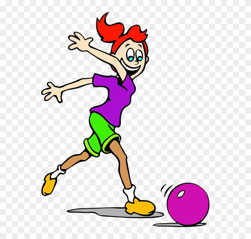 Girl Soccer Happy Kid Ball Football Playing Fun - Girl Rolling A Ball Clipart #823654