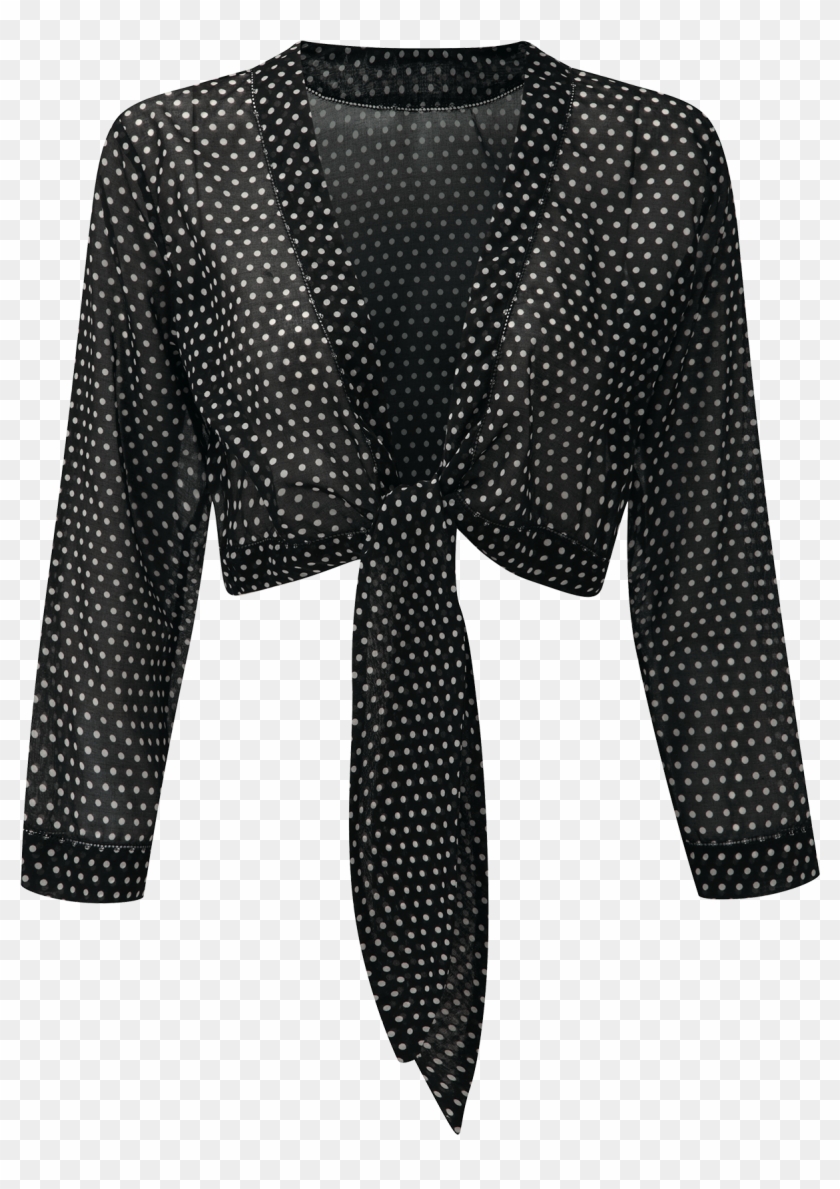 Clip Art Black Cotton Blouse Lisa Marie Fernandez - Polka Dot - Png Download #823940