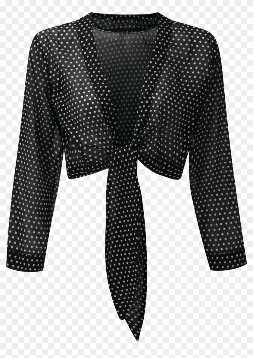 Clip Art Black Cotton Blouse Lisa Marie Fernandez - Polka Dot - Png Download