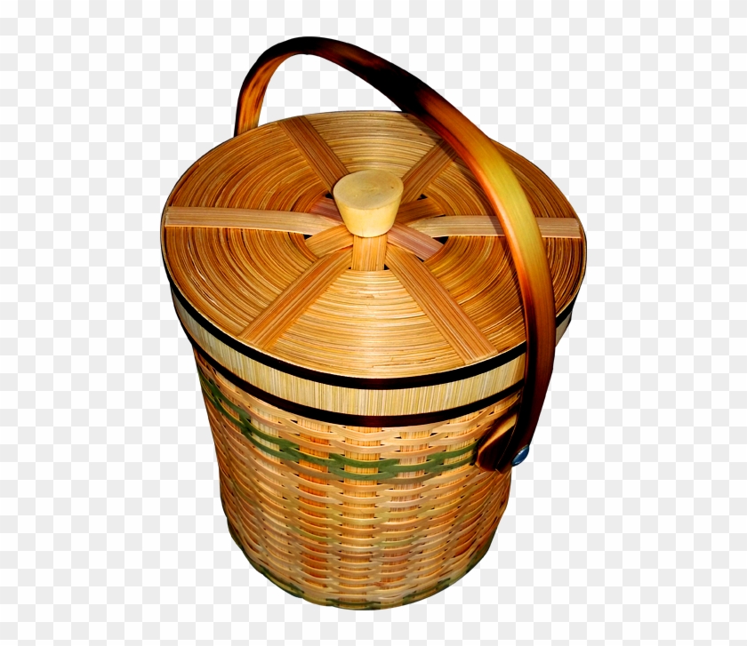 Exclusionary Light Brown Bamboo Tiffin Box - Storage Basket Clipart #824996