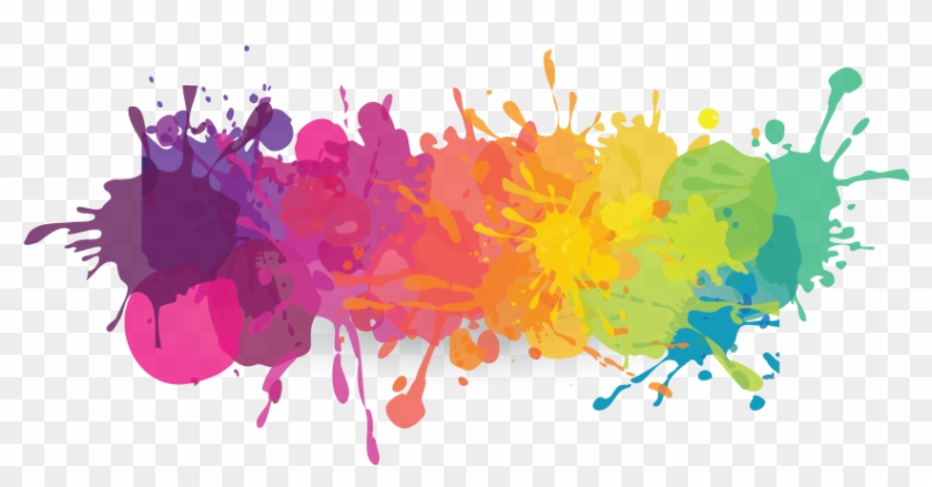 Paint-splatters - Banner Design Colorful Clipart #825802