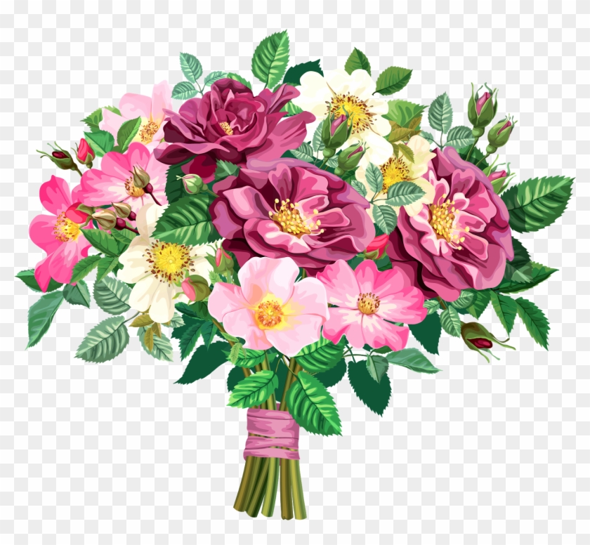Blisse Design Studio - Bouquet Of Flowers Clipart Png Transparent Png #826384