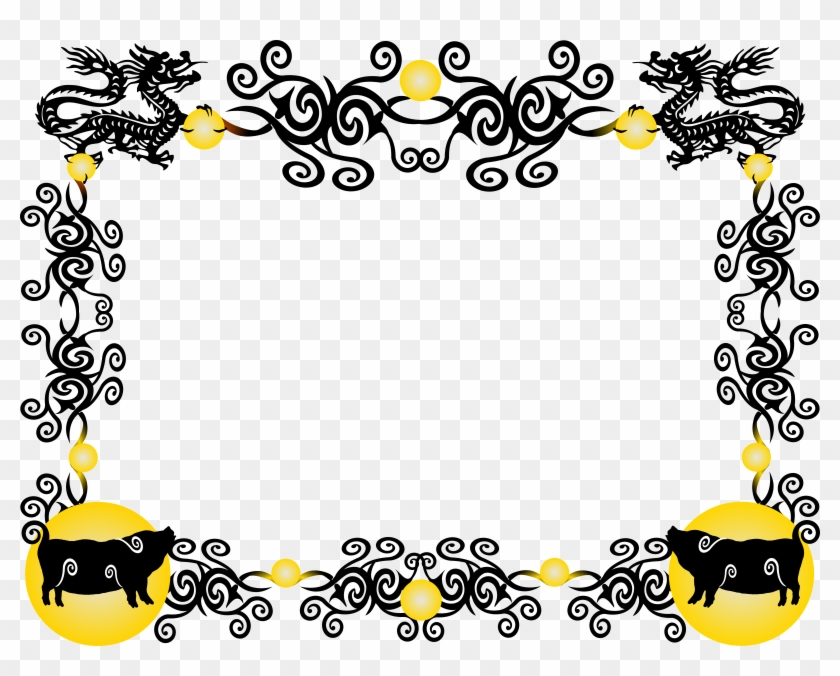 Chinese New Year Pig Borders Clipart - Chinese New Year 2019 Border - Png Download