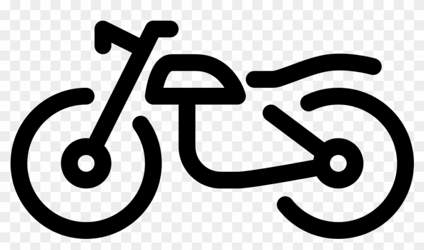 Vehicle Motorbike Icon - Line Art Clipart