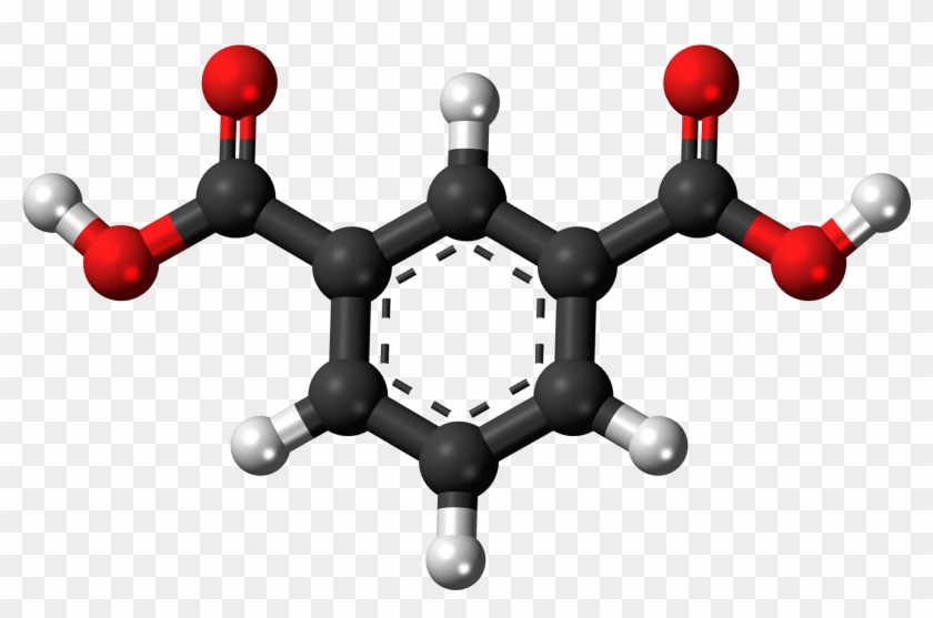 Isophthalic Acid 3d Ball - Bismuto Molecula Clipart #827564
