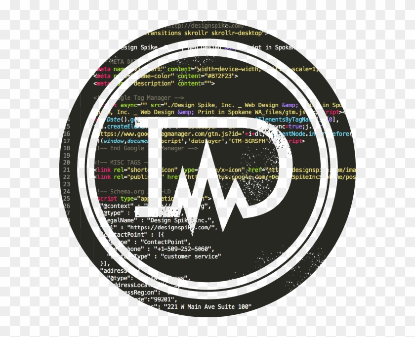 Logo Made Of Website Code - Circle Clipart
