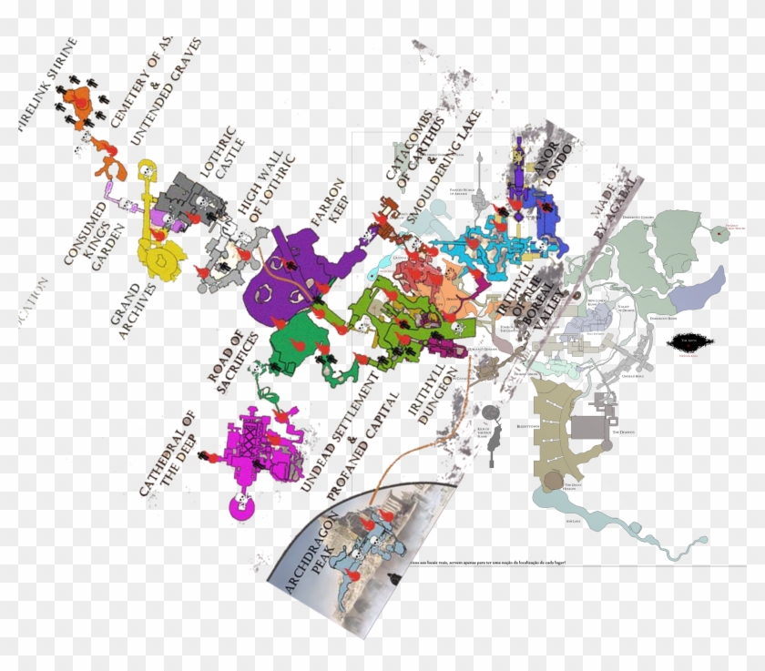 Dark Souls World Map Clipart