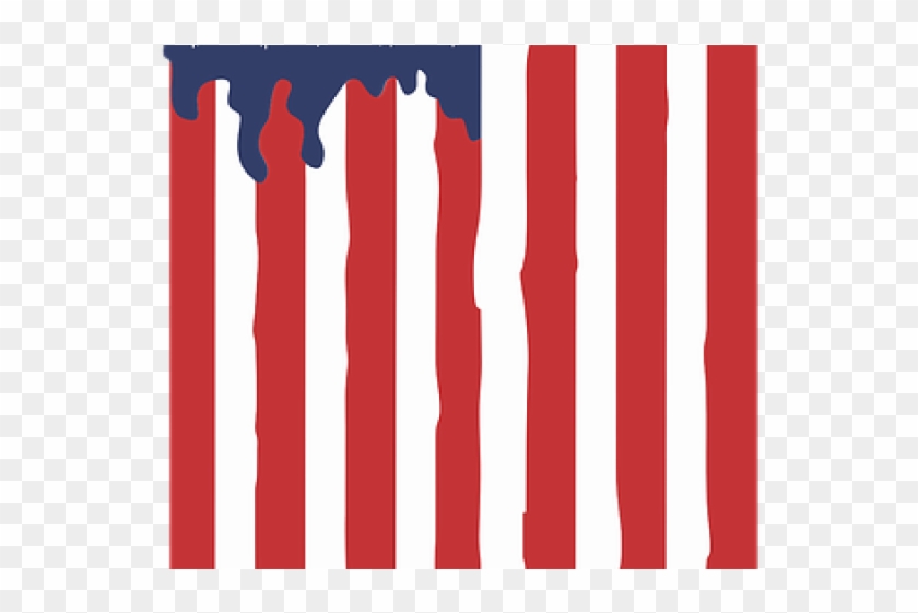 Drawn American Flag Transparent Background - Carmine Clipart