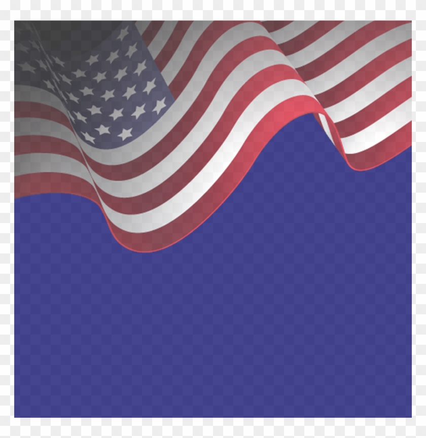 Us Flag Transparent Background - Usa Flag Vector Png Clipart