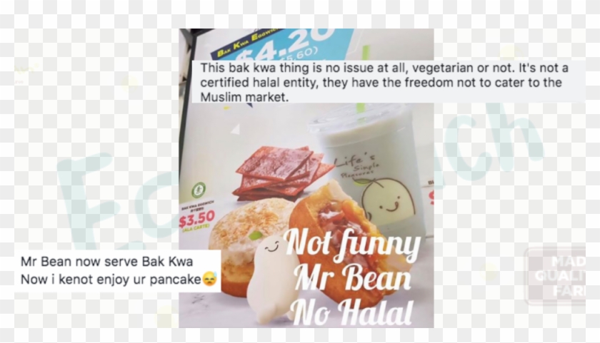 Mr Bean's New Bak Kwa Sandwich Is Vegetarian, Sparks - Superfood Clipart