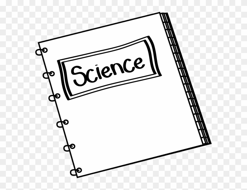 Black And White Science Notebook - Black And White Science Clipart