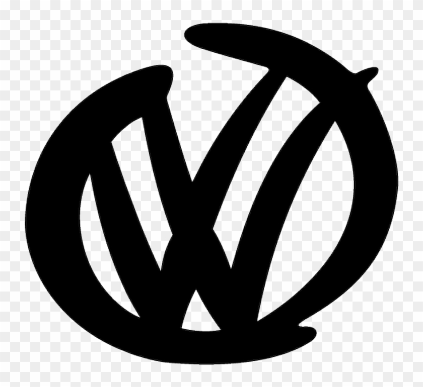 80106 Sticker Volkswagen Vw Logo Signature - Logo Vw Clipart #830910