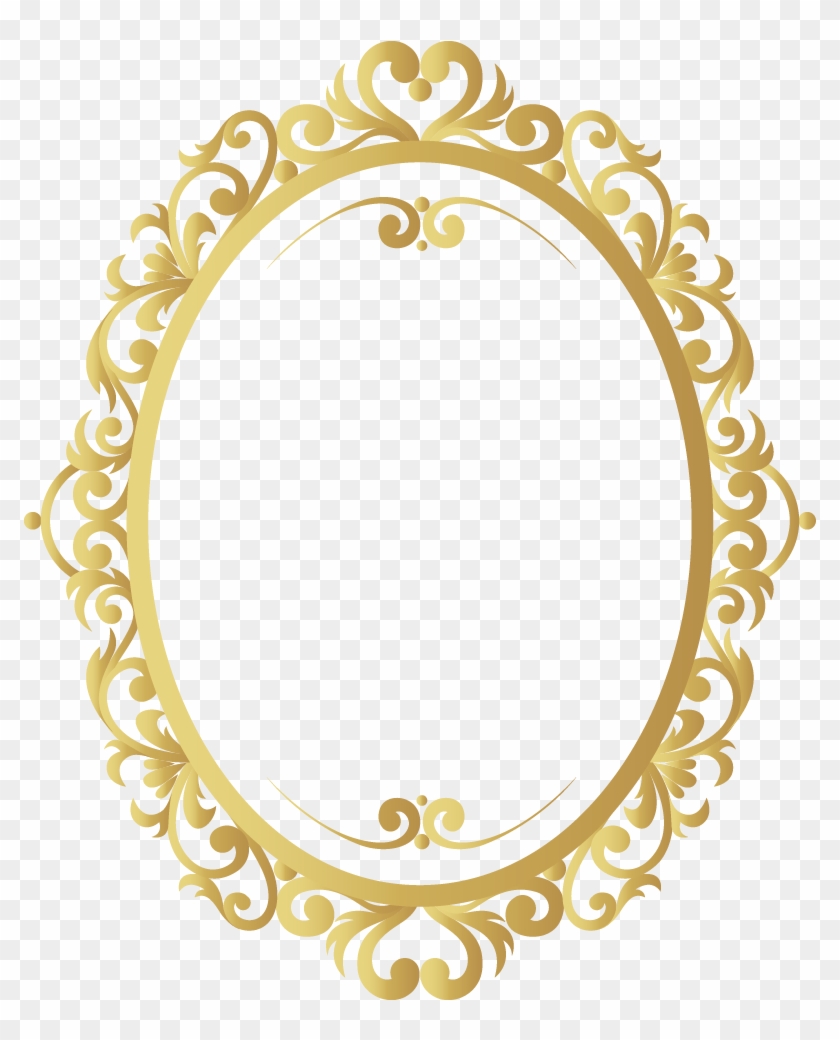 Vector Vintage Frame Gold Pattern Border - Gold Vintage Frame Png Clipart