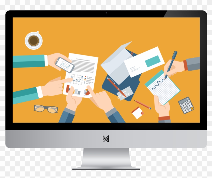 Seamless Online Marketing Integration - Mac Desktop High Resolution Clipart