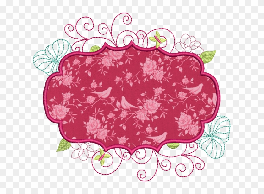 Pink Vintage Frames Png - Machine Embroidery Clipart #831151