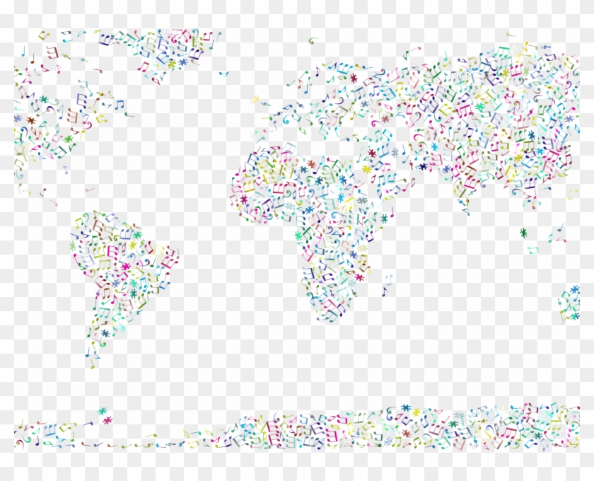 Download Musical World Map - Visual Arts Clipart #831346