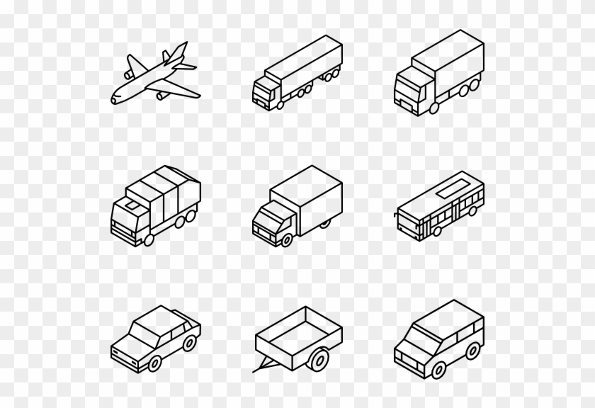 Isometric Transports - Isometric Car Line Clipart