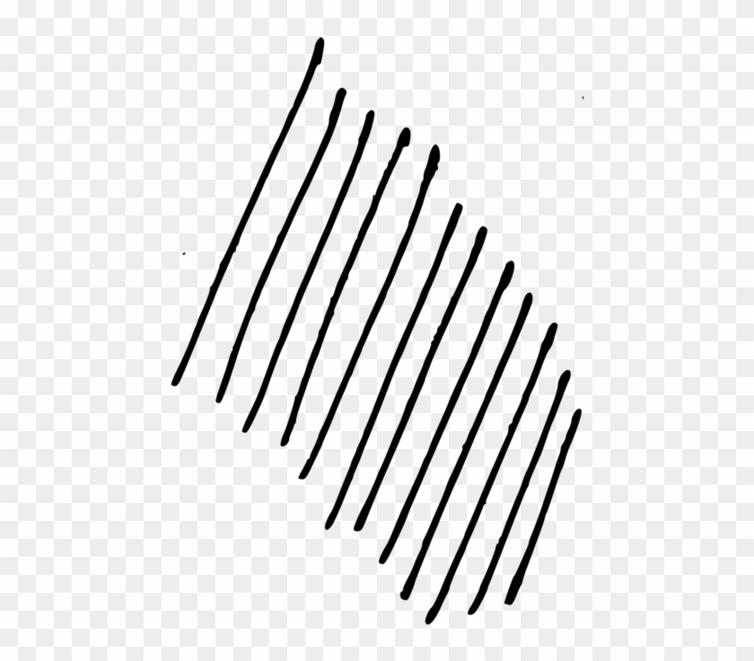 Line Angle Pitchfork Black M - Sketch Lines Png Black Clipart #831439