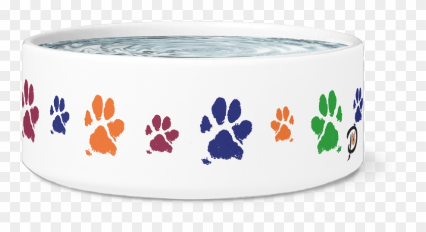 Dog Paw Print Bowl - Bracelet Clipart