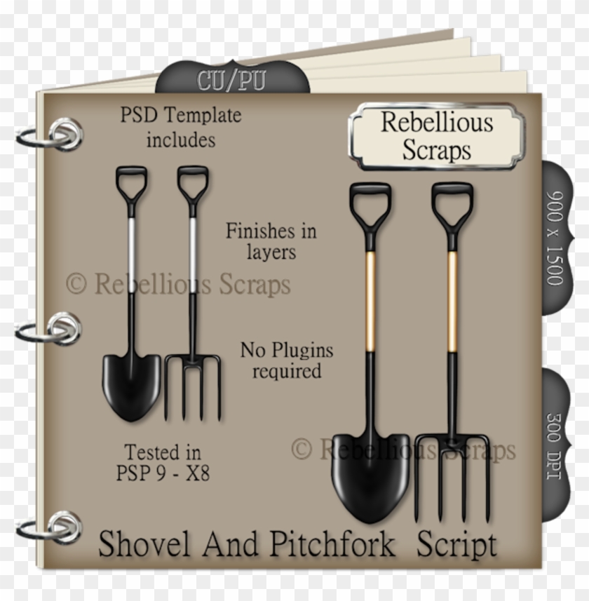 Shovel And Pitchfork - Psp9 Scripts Bomb Clipart #831900
