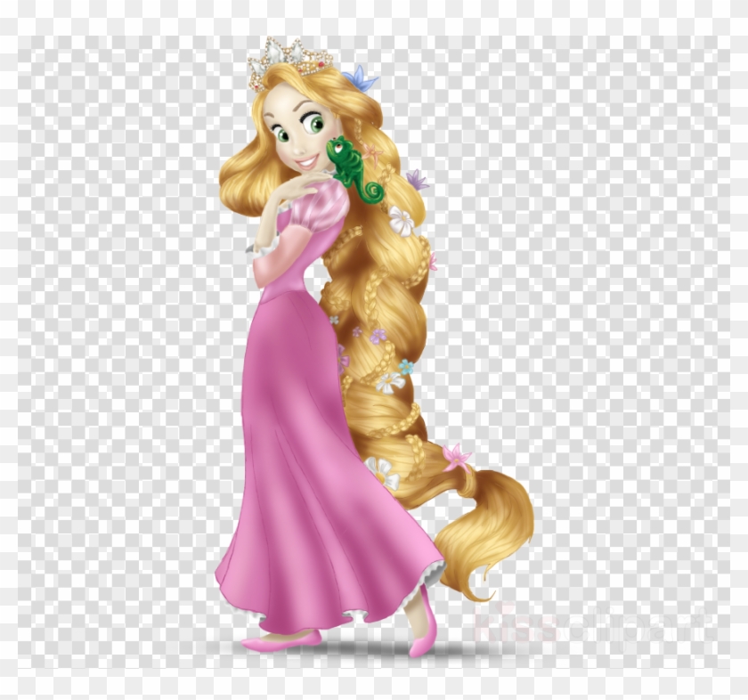 Download Rapunzel Png Clipart Rapunzel Disney Princess - Belle With Rose Silhouette Transparent Png #832030